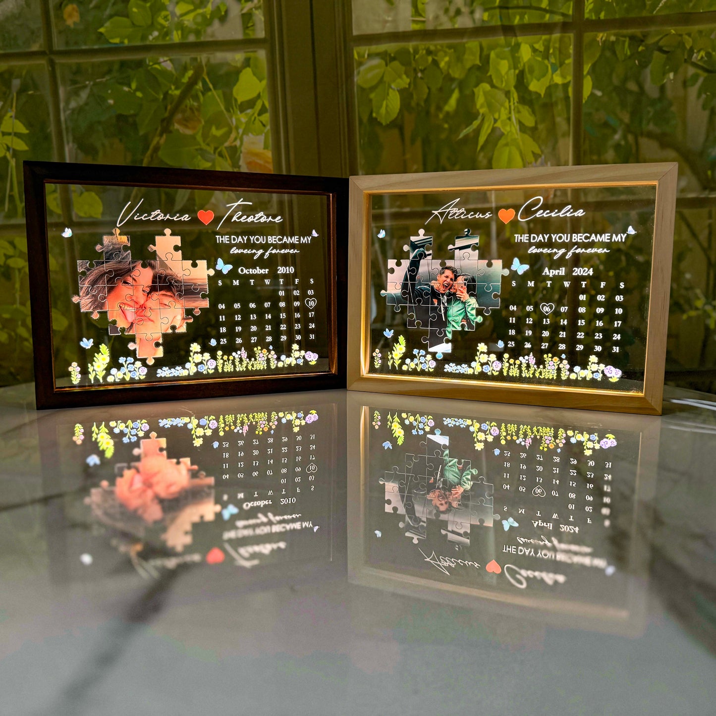 The Day I Found My Missing Piece Light Frame Personalized Gift