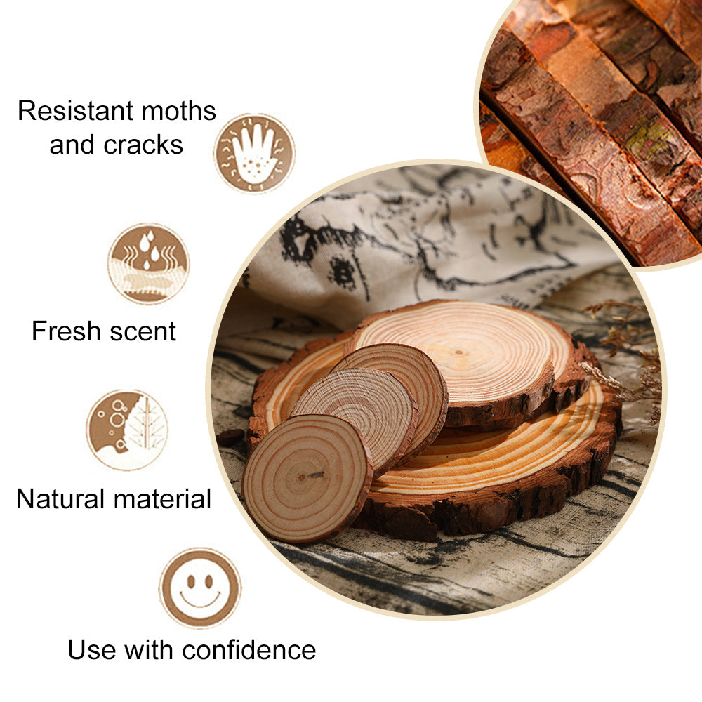 Custom Natural Pine Wood Slice With Photo And Engraved Text