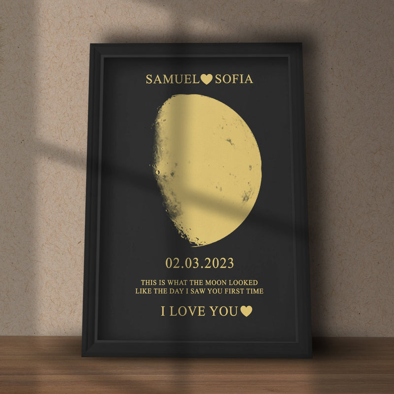Custom Art Frame/ REAL MOON PHASE - For Memory Gift – Latiae