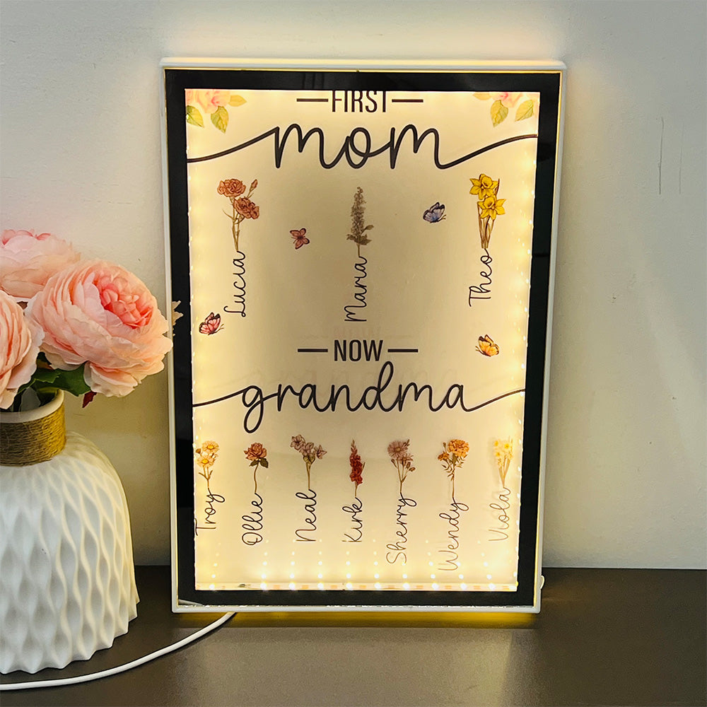 50% OFF - First Mom Now Grandma-Night Light Mirror