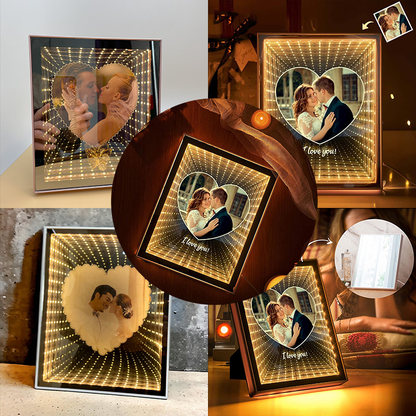 💖Customized Couple Photo Love Corridor Mirror Lamp