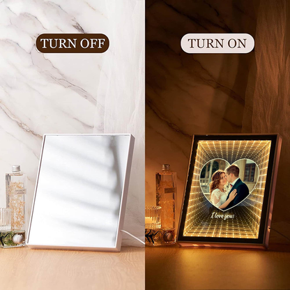 💖Customized Couple Photo Love Corridor Mirror Lamp