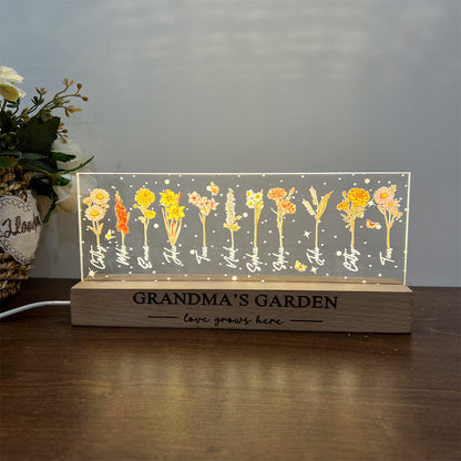 50%OFF✨Love Grows Here-Personalized Birth Month Flower LED Light