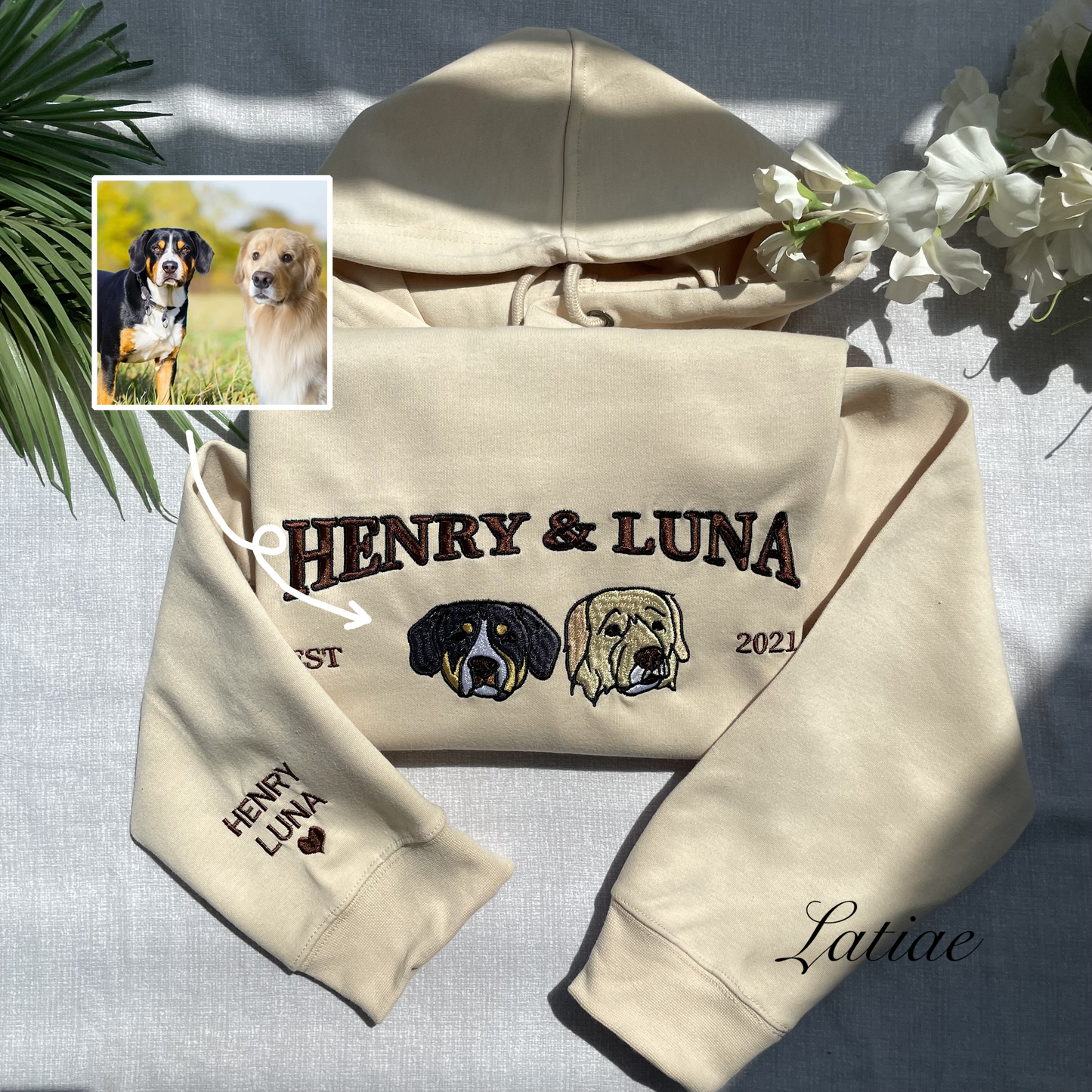 Custom Pet Portrait Hoodie💕 Crewneck