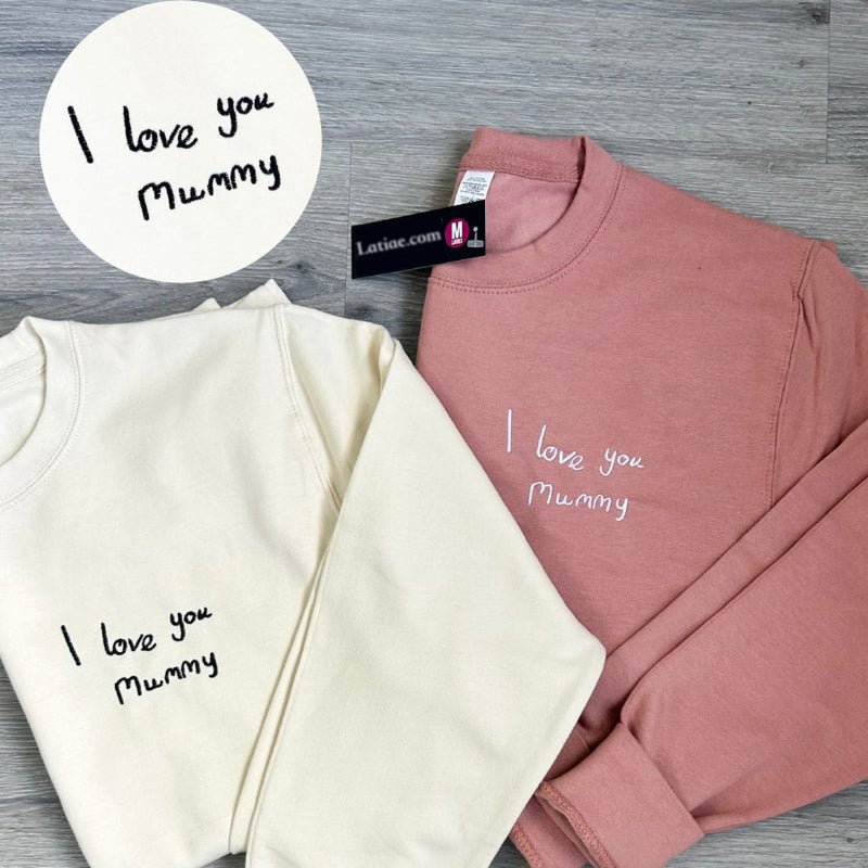 Custom Handwriting Embroidered T-Shirt/Sweatshirt/Hoodie